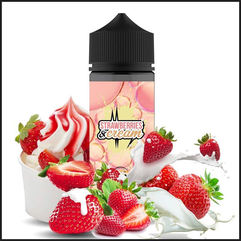 Electronic Cigarette Cyprus|Nicosia|Vape Online Shop tobiana | BLACKOUT  STRAWBERRIES & CREAM SHOT 120ML