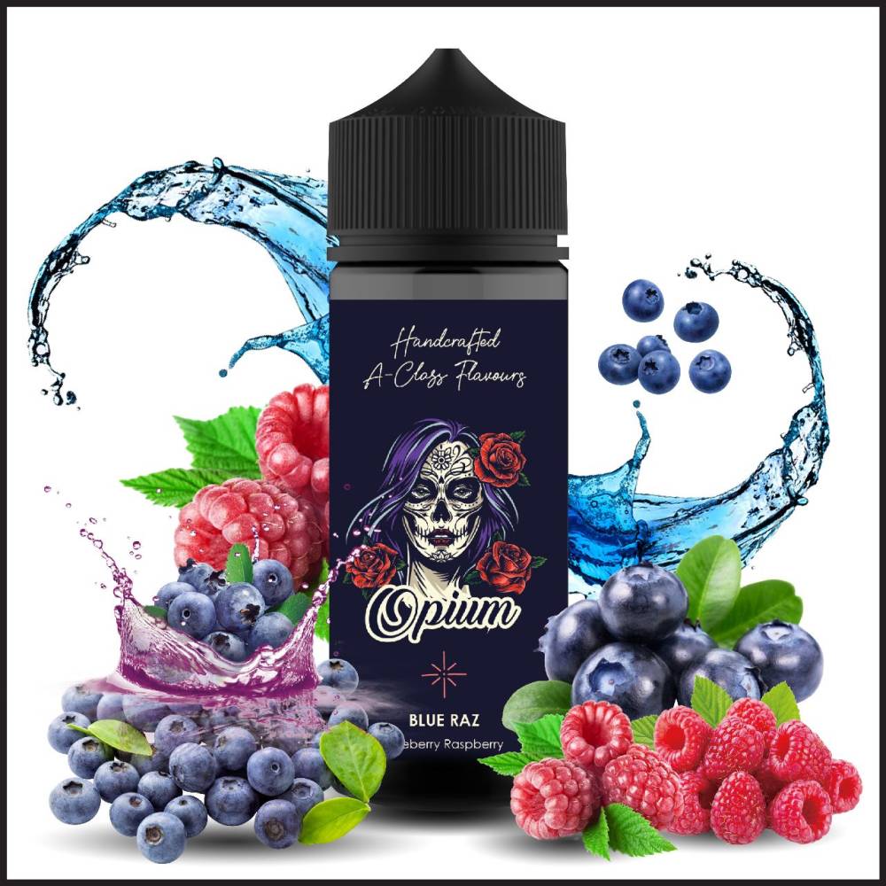 Electronic Cigarette Cyprus|Nicosia|Vape Online Shop tobiana | OPIUM 120ML  - Blue Raz